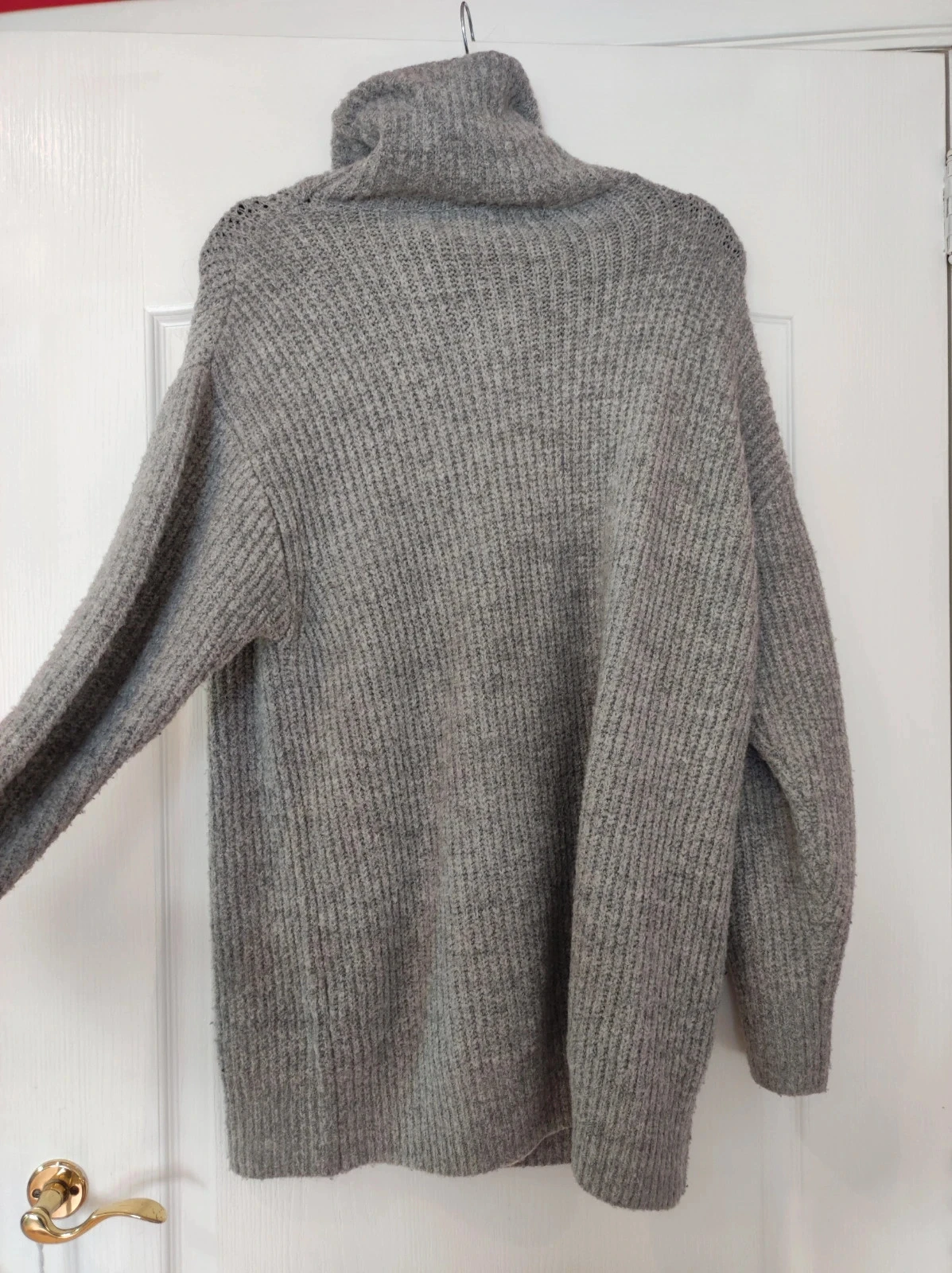 Robe pull col roulé grise – photo 2